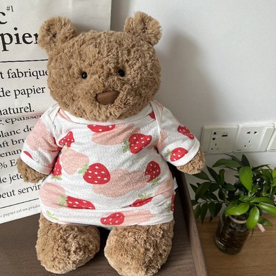 巴塞罗那熊衣服小熊穿草莓连体衣