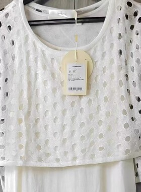 tunetune52353工厂店夏装女装毛织网眼挑孔连衣裙