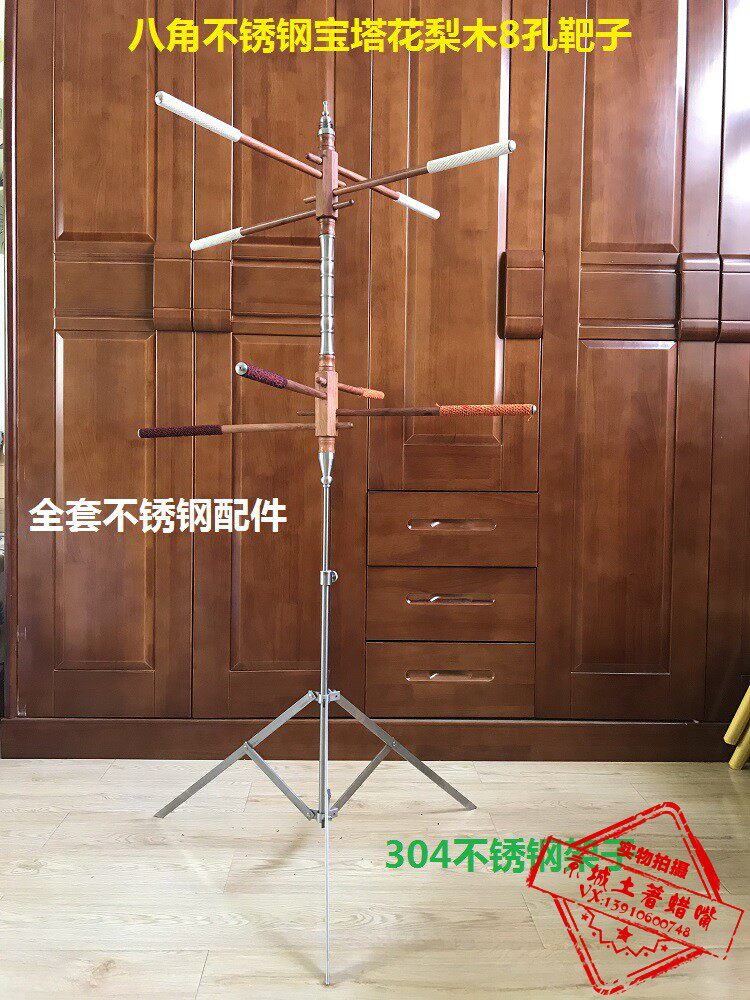 蜡嘴鸟站架 梧桐鸟训练架 花梨双层八孔训鸟站架 蜡嘴鸟用品用具