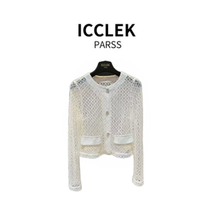 早秋夏时尚 2025新款 百搭镂空长袖 针织衫 5792 ICCLEK 上衣 PARSS