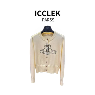 针织衫 ICCLEK 早秋轻奢简约气质名媛印花长袖 2025新款 5892 PARSS