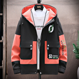 数据好~2021新款休闲夹克男青年潮流拼色工装夹克外套JK898-P55，男装夹克，星座301D(原星座1004-8）
