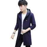 四季款春季中长款风衣流行时尚男装休闲夹克男爆款外套8929-P45，男装夹克，星座301D(原星座1004-8）