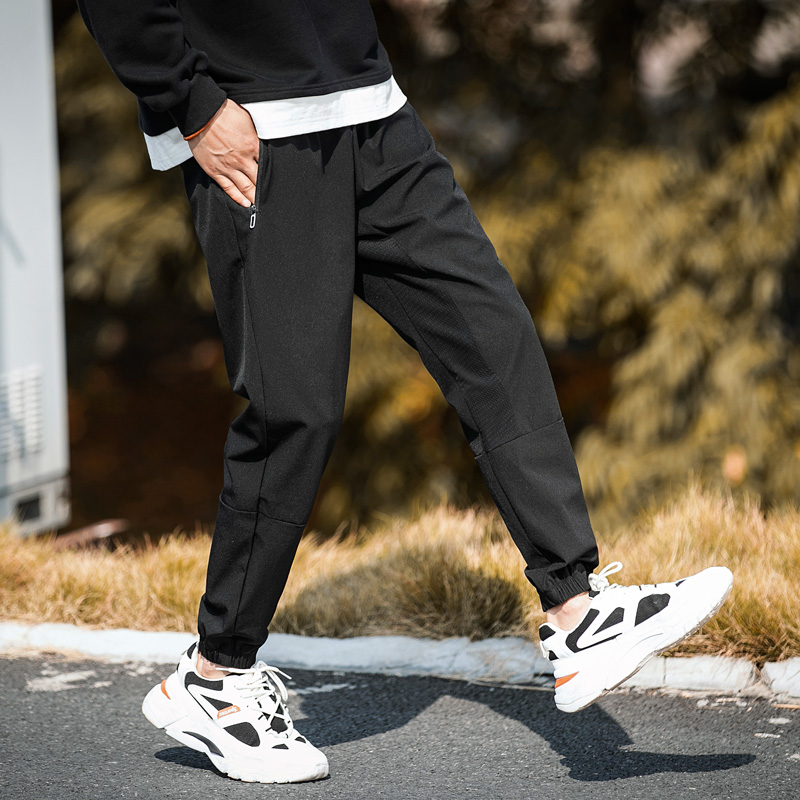 2021 four seasons spring casual pants men's sports pants large loose drawstring men's pants