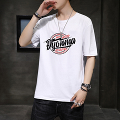 Summer casual printed T-shirt 100% cotton short sleeve T-shirt for men