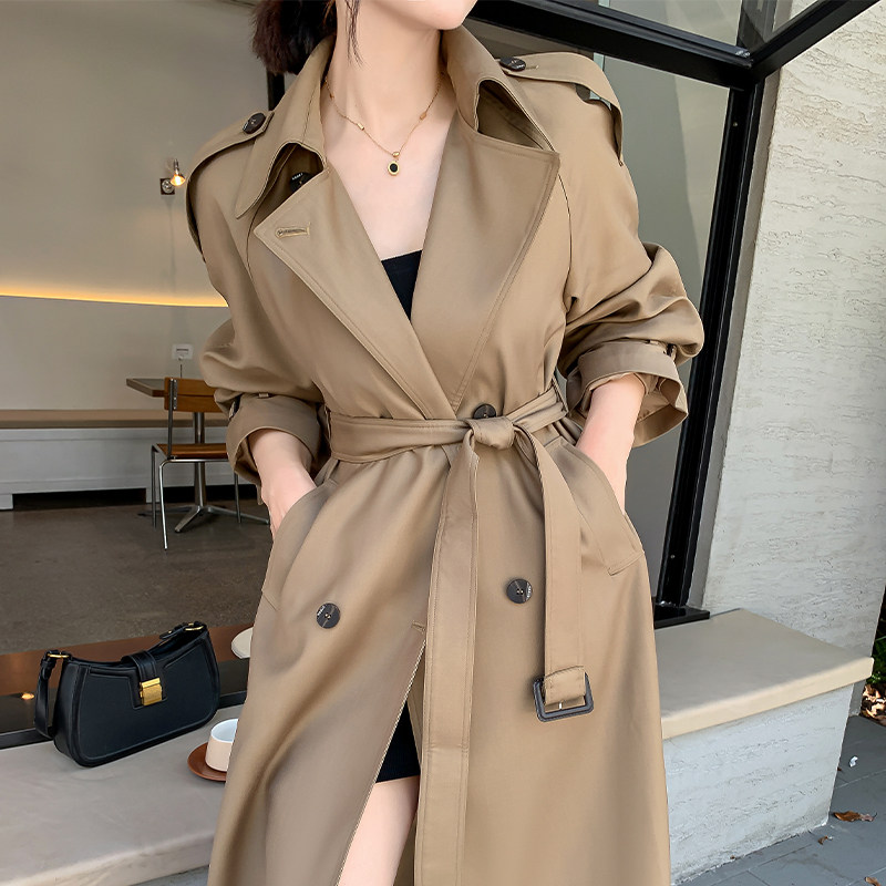 大码女装2023秋装新款韩版中长款气质风衣胖mm气质高级感宽松外套