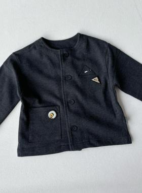 韩国单80-110儿童男女宝宝春秋外套新款简约洋气潮款休闲外套