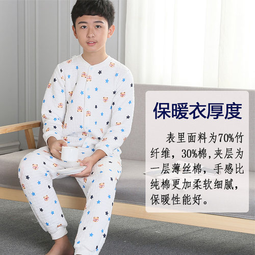男女宝宝加厚保暖哈衣连体睡衣