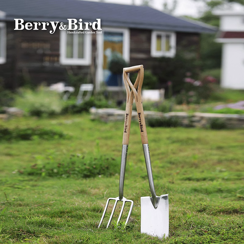 Berry&Bird加厚不锈钢大铲子铁锹铁铲户外挖土种植农具BB园艺工具-封面