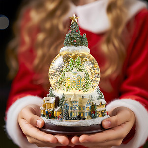 爱只为你高颜值飘雪水晶球音乐盒