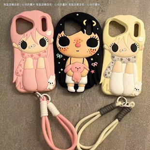 立体卡通黑发小玉iPhone17promax手机壳苹果16硅胶151413女17pro