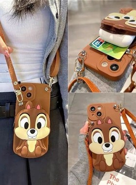 零钱包卡通适用苹果15/iphone/华为荣耀/OPPO/VIVO小米手机壳可爱保护套斜挎