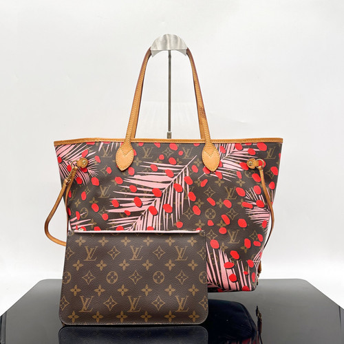 【新款现货】LV 路易威登限量款热带雨林棕榈叶中号老花Neverfull