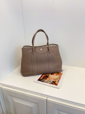 【新款现货】97新Hermes爱马仕大象灰gardenparty GP36全皮花园包