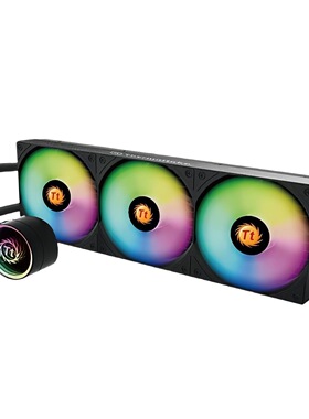 TT途腾旋风V360黑色白色电脑一体式水冷散热风扇ARGB无限镜散热器