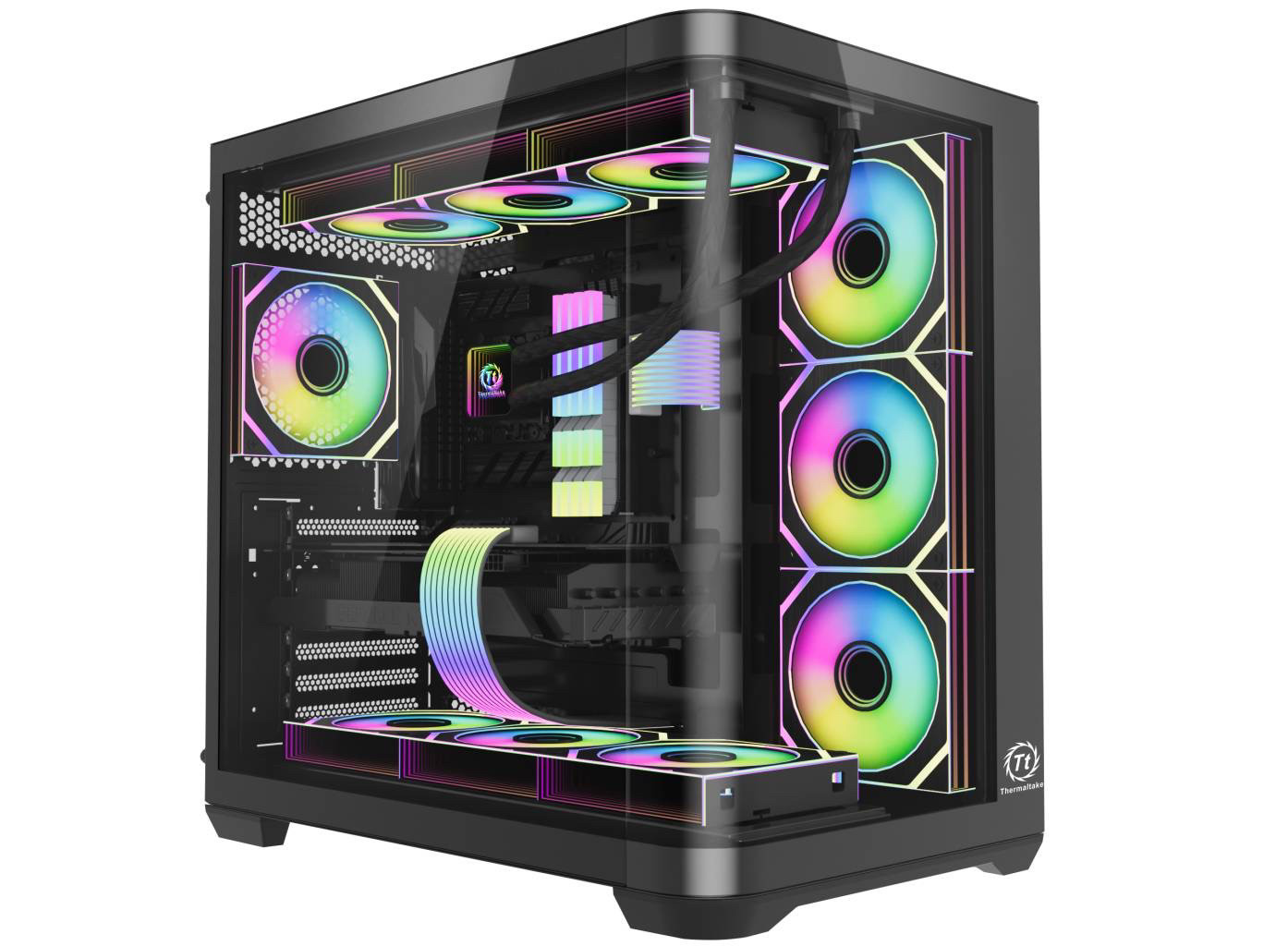 Thermaltake/TT途腾水立方ULTRA360水冷海景房背插机箱ATX大板