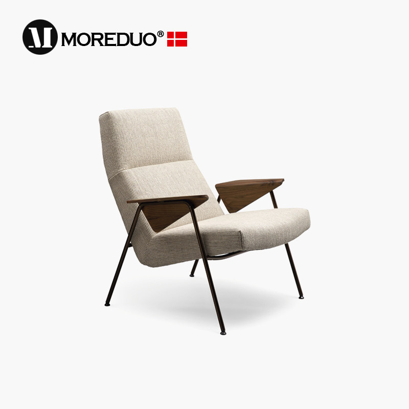 MOREDUO/意式极简客厅沙发椅布艺设计师单人休闲椅VOTTELER CHAIR