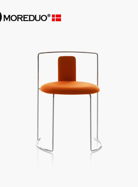 MOREDUO/设计师休闲单人椅Gaja Chair小户型餐桌椅卧室书桌椅极简