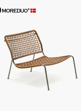 MOREDUO/ 意式现代休闲椅 Frog lounge chair 不锈钢沙发椅编绳椅