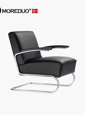 MOREDUO/意式现代沙发椅S 411 tubular steel chair 设计师休闲椅