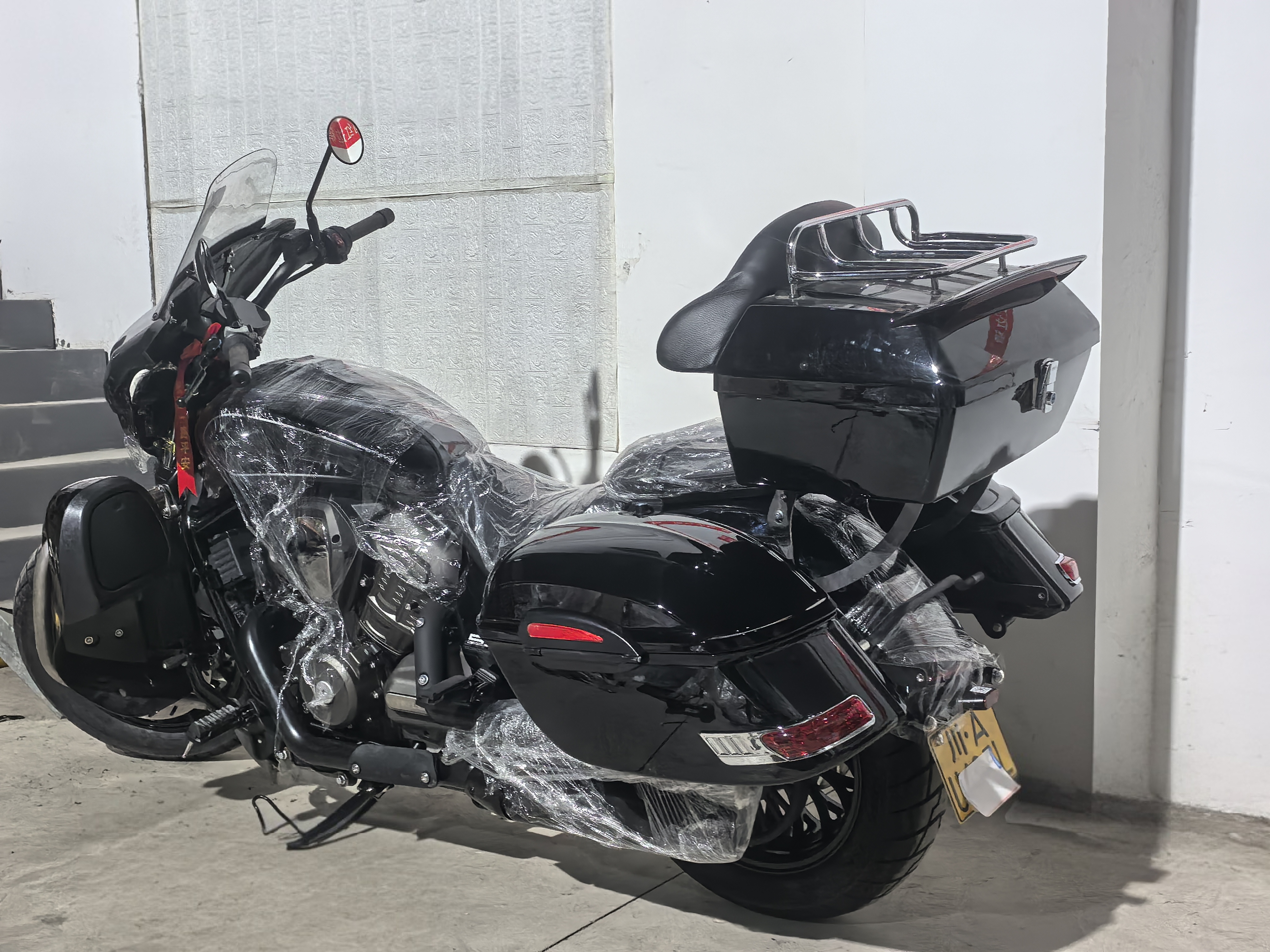 适用奔达黑旗950边包折叠靠背货架护杠黑旗500复古帆布包防水改装