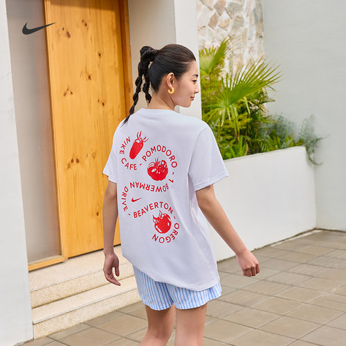 Nike耐克超宽松纯棉女子短袖T恤