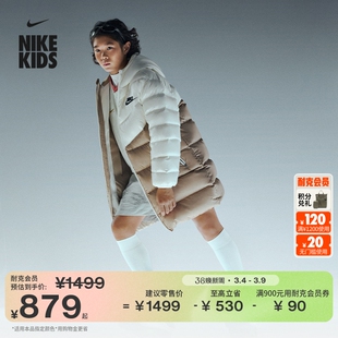 耐克风行者系列大童拒水羽绒外套冬男女童NIKE WINDRUNNER IQ3183