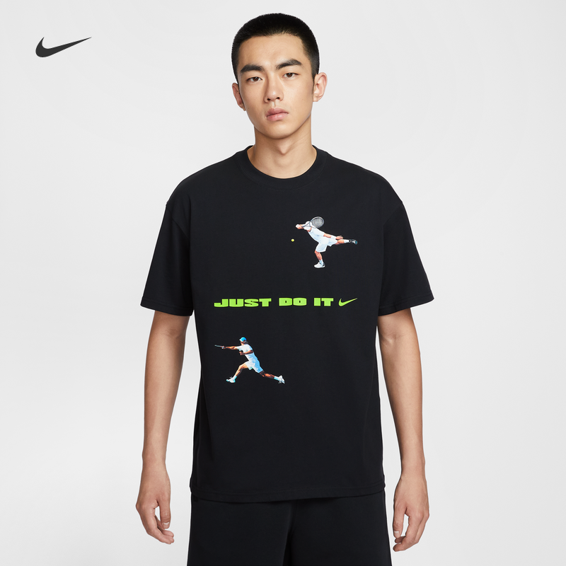 Nike耐克宽松纯棉男女情侣T恤