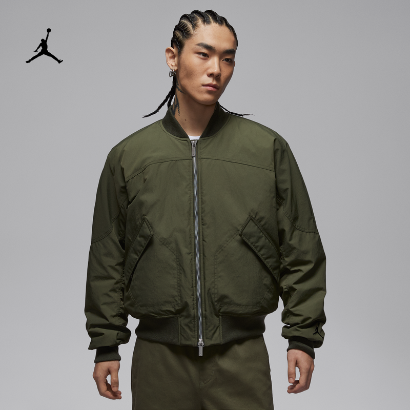 耐克乔丹男子宽松夹克拼接叠搭耐穿棉服外套JORDAN IH0872