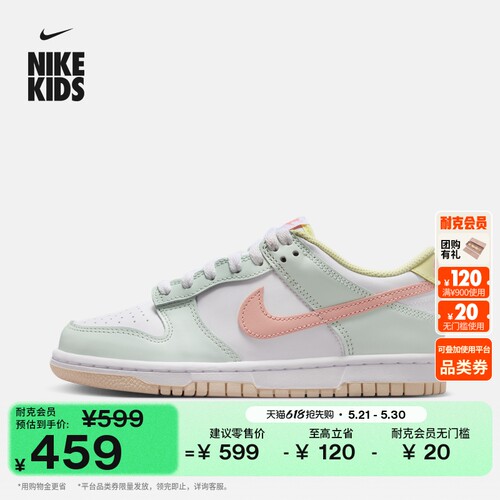 Nike耐克DUNK平底大童运动鞋板鞋