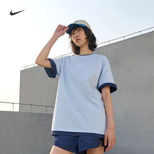 Nike耐克超宽松纯棉女子短袖T恤