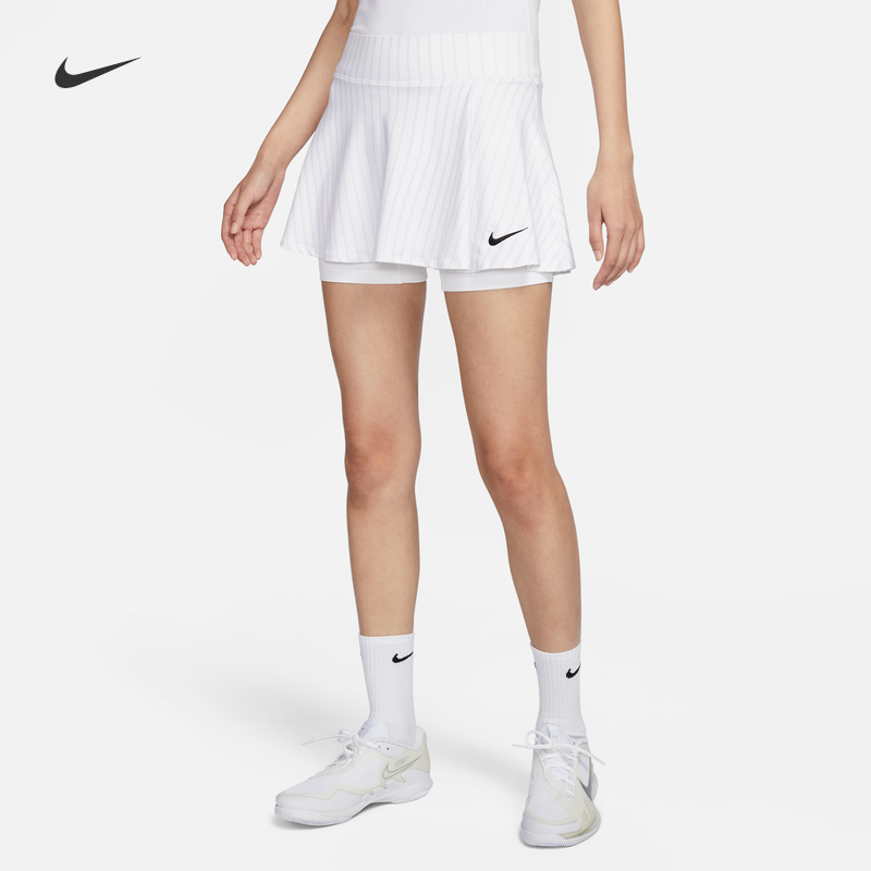 Nike耐克官方DRI-FIT女子速干印花网球半身裙夏季运动拼接FD5583