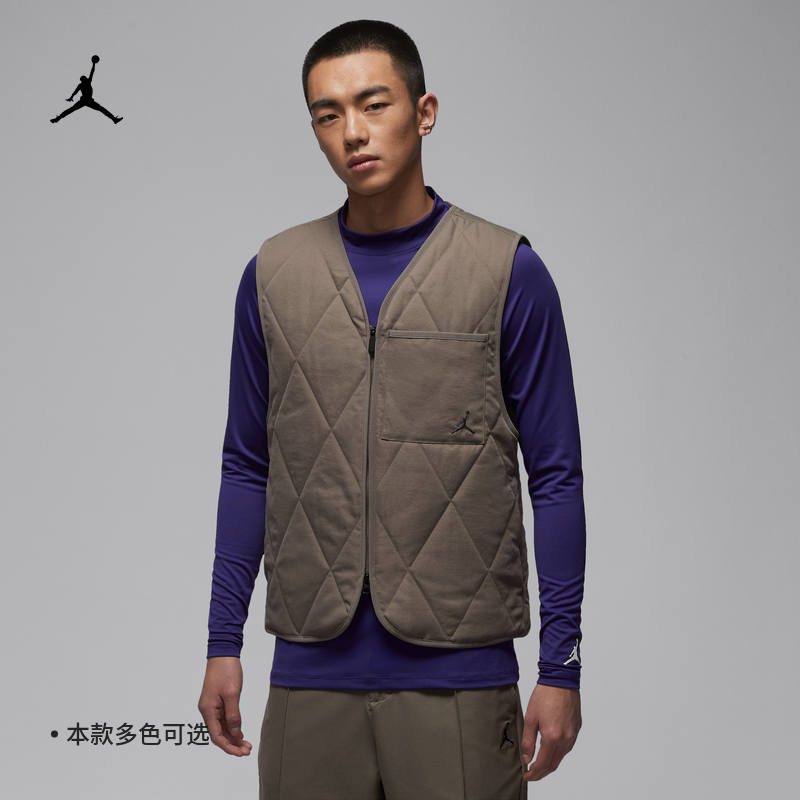 耐克乔丹男子保暖高尔夫马甲棉服宽松轻便舒适耐穿JORDAN HQ8680