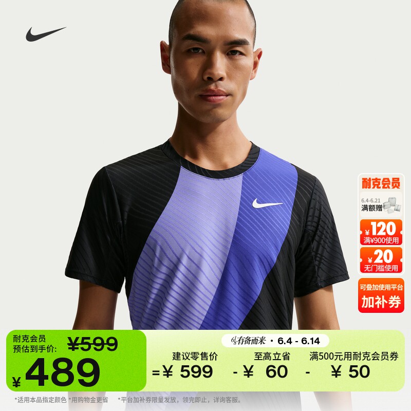耐克男子专业短袖上衣夏季速干针织NIKE SLAM DRI-FIT ADV IB0202