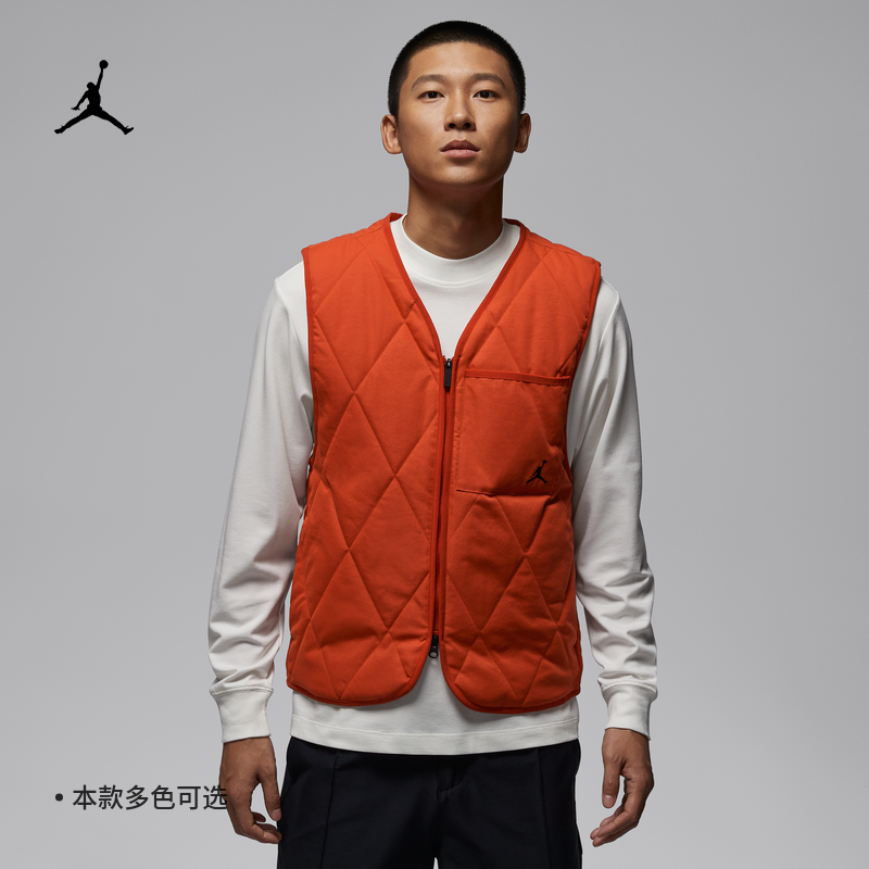 耐克乔丹男子保暖高尔夫马甲棉服宽松轻便舒适耐穿JORDAN HQ8680