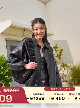 耐克圣诞系列女子超宽松教练夹克冬季新款轻便外套NIKE IO0477