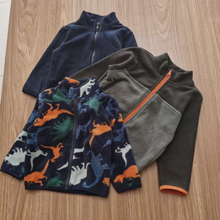 男女童春秋冬摇粒绒薄款保暖外套