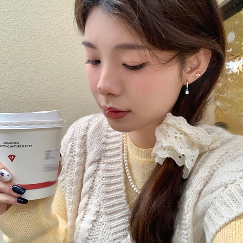 嘟嘟夫妇925银针睡觉不用摘耳环