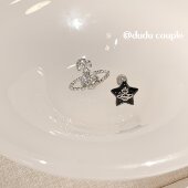 嘟嘟夫妇爆闪西太后土星耳钉医用钛钢养耳洞精致星星耳蜗耳骨钉女