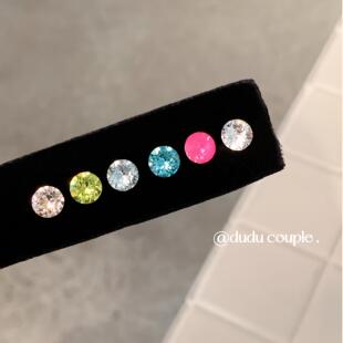 嘟嘟夫妇施家华子耳钉养耳洞睡觉免摘爆闪耳蜗钉医用钛钢耳骨钉女