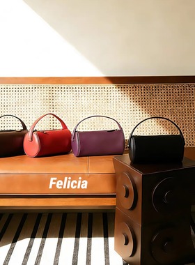 Felicia韩版里外全皮手提笔筒