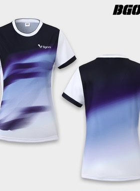 2025韩国春夏新品BGOVS羽毛球服男女款全速干吸汗透气T恤运动短袖