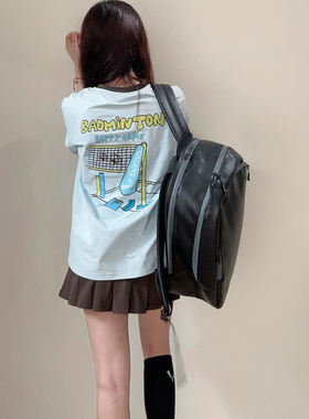 2025韩国春夏新品BGOVS羽毛球服男女同款休闲速干轻薄T恤运动短袖