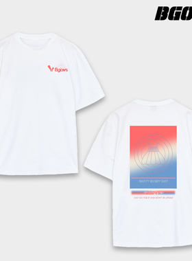 2025韩国春夏新品BGOVS羽毛球服男女同款休闲速干轻薄T恤运动短袖
