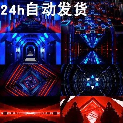 30个resolume官网1080p 3d舞台led背景vj视频素材vjloop voyage