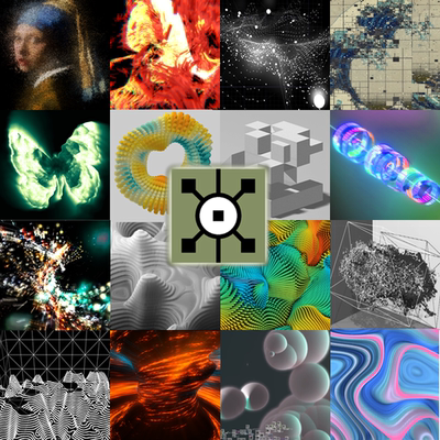 Touchdesigner工程源文件 30个粒子声音可视化摄像头鼠标交互合集