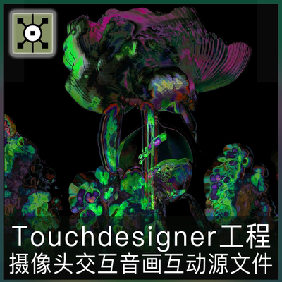 Touchdesigner工程 摄像头视频交互音画互动项目数字艺术源文件