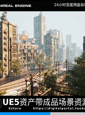 UE5虚幻5 废弃城市末日街道室内Abandoned Post Apocalyptic City
