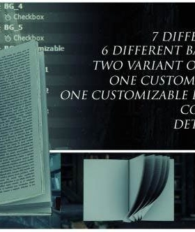 AE模板 3d书籍自定义制作翻书复古古籍图书 3d book constructor