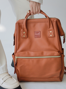 小众学院风大容量JK公文双肩背包学生软皮书包女电脑包休闲旅行包